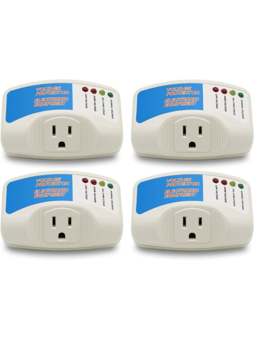 Surge Protector for Home Appliances, Single Outlet Voltage Shield, 4-Pack